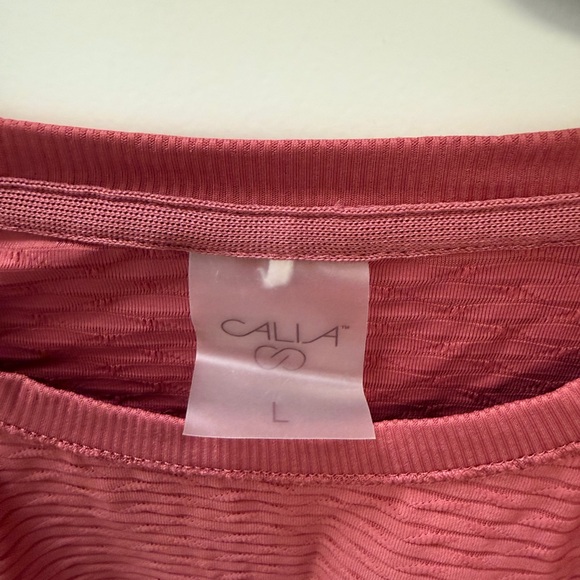 Calia Pink Ribbed Top - Picture 3 of 3